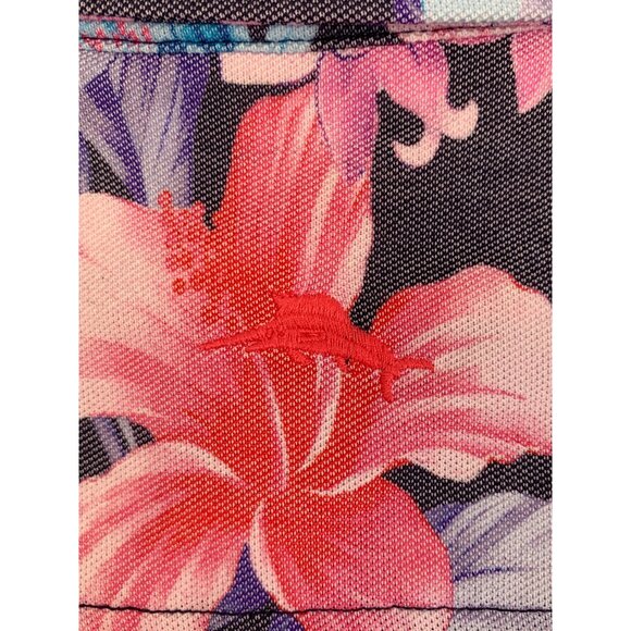 Tommy Bahama Floral Polo Shirt Large Short Sleeve Island - Picture 10 of 10